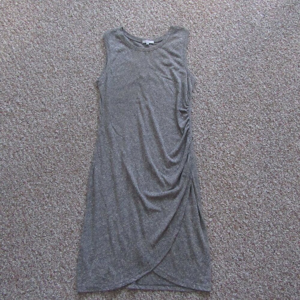 Z Supply Womens Triblend Tulip Midi Dress Heather Gray Size Small